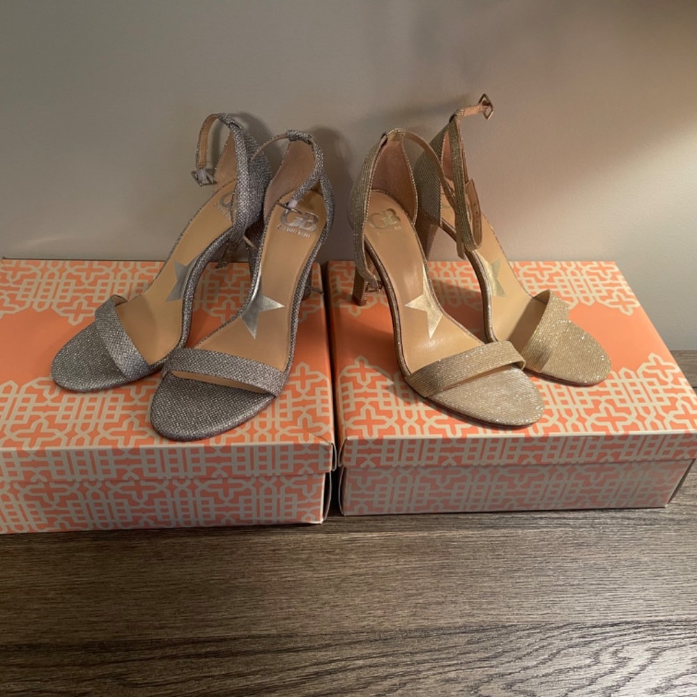 Gianni Bini _Strappy silver & gold. Heels